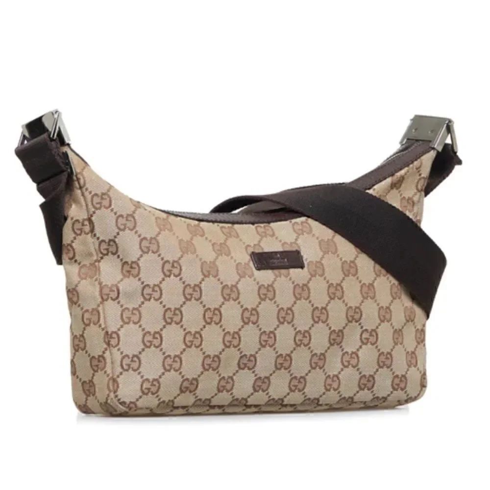 Authentic GUCCI GG Logo Crossbody Brown